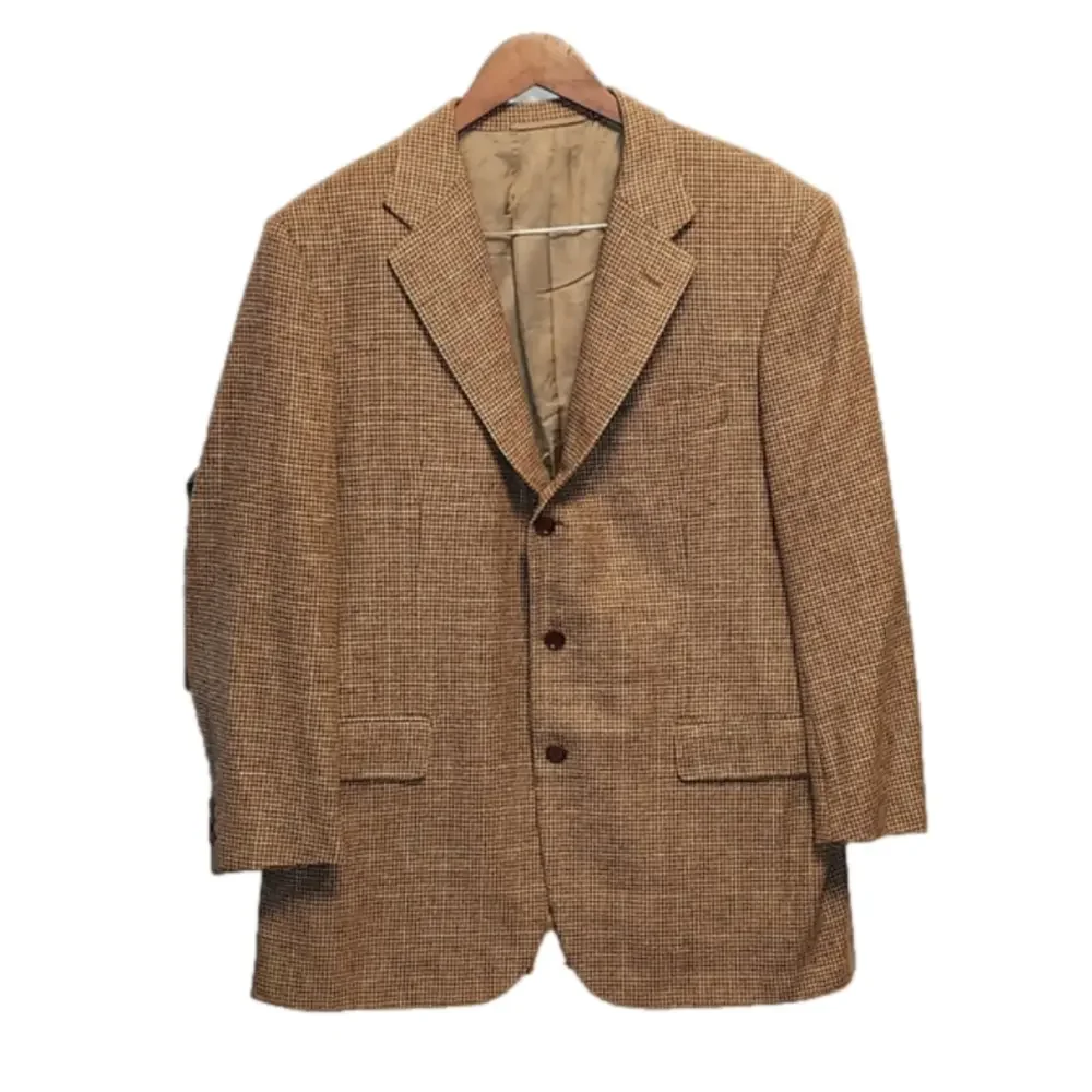 Luciano Barbera wool and made  in Italy Houndstooth single breasted blazer 44R